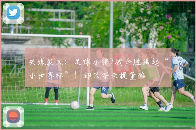 央媒发文：足球小将7战全胜捧起“小世界杯”！却只字未提董路